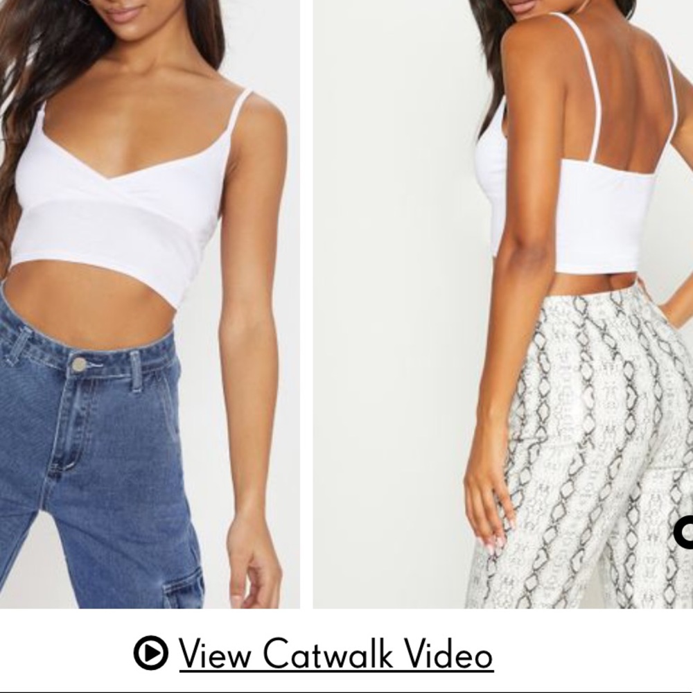 Basic White Jersey Bralet